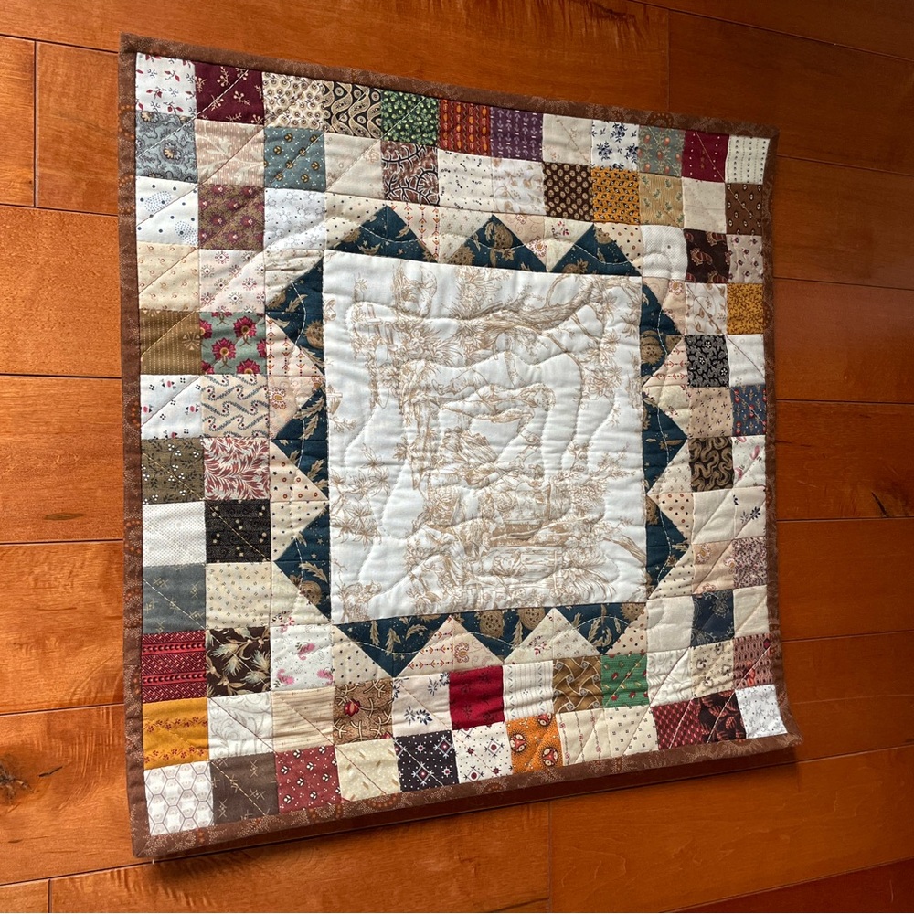 Handmade Patchwork Quilted Wall Hanging - Multicolor